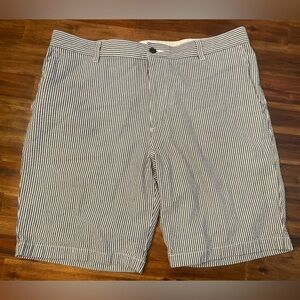 Dockers blue/white seersucker shorts, size 38 waist, 10” inseam, great condition